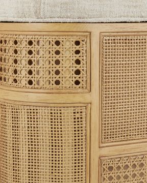 Anisa Sea Sand Storage Bench, Dunmeyer Parchment by Currey and Company - view 2