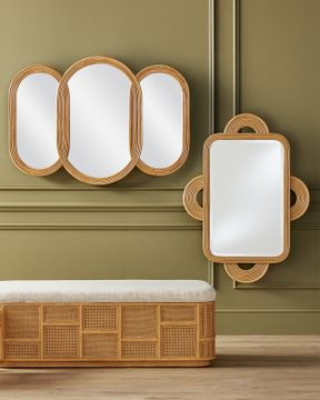 Anisa Sea Sand Storage Bench, Dunmeyer Parchment by Currey and Company - view 6