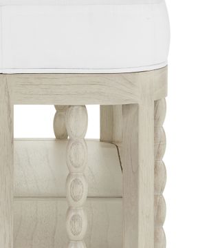 Norene Gray Bench, Muslin by Currey and Company - view 2