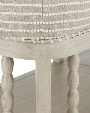 Norene Gray Bench, Demetria Parchment by Currey and Company - view 2