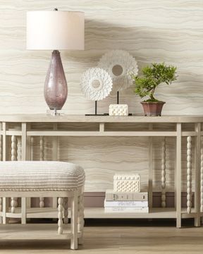 Norene Gray Bench, Demetria Parchment by Currey and Company - view 6