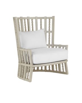 Norene Gray Wing Chair, Muslin by Currey and Company