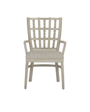 Norene Gray Armchair, Demetria Parchment by Currey and Company - view 4