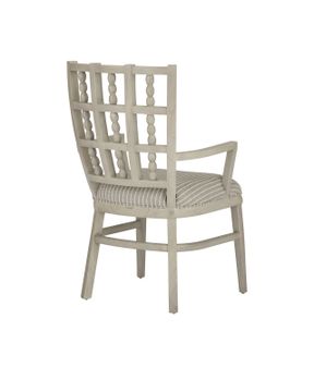 Norene Gray Armchair, Demetria Parchment by Currey and Company - view 6