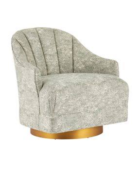 Inga Swivel Chair, Cindaria Celadon by Currey and Company