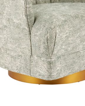 Inga Swivel Chair, Cindaria Celadon by Currey and Company - view 3