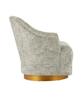 Inga Swivel Chair, Cindaria Celadon by Currey and Company - view 5