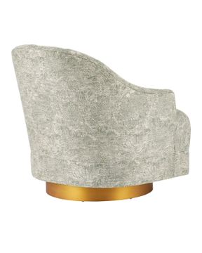 Inga Swivel Chair, Cindaria Celadon by Currey and Company - view 6