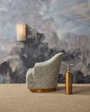 Inga Swivel Chair, Cindaria Celadon by Currey and Company - view 9
