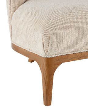 Inga Settee, Crhom Nona Oatmeal by Currey and Company - view 3