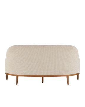 Inga Settee, Crhom Nona Oatmeal by Currey and Company - view 6