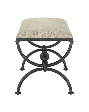 Agora Bronze Bench, Calcutta Peppercorn by Currey and Company - view 4
