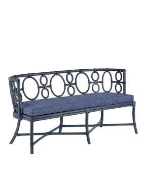 Tegal Navy Bench, Finn Indigo by Currey and Company