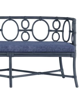 Tegal Navy Bench, Finn Indigo by Currey and Company - view 2
