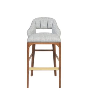 Inga Bar Stool, Greenlight Powder by Currey and Company - view 3