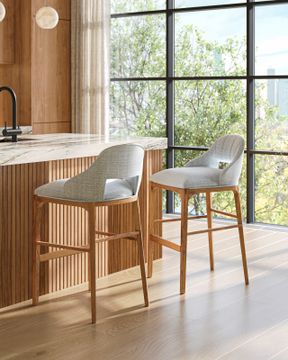 Inga Bar Stool, Greenlight Powder by Currey and Company - view 8