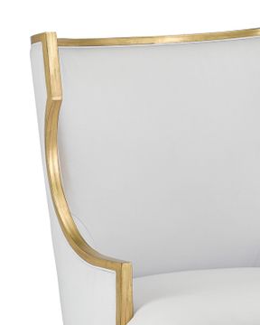 Garson Gold Armchair, Muslin by Currey and Company - view 2