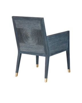 Santos Vintage Navy Armchair, Barrett Dusk by Currey and Company - view 7