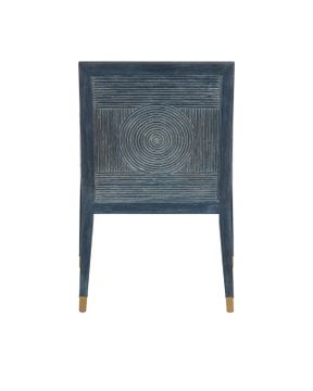 Santos Vintage Navy Armchair, Barrett Dusk by Currey and Company - view 9