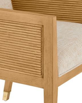 Santos Sea Sand Armchair, Liller Malt by Currey and Company - view 3