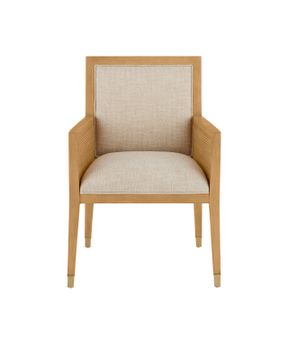 Santos Sea Sand Armchair, Liller Malt by Currey and Company - view 6