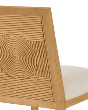 Santos Sea Sand Side Chair, Liller Malt by Currey and Company - view 2