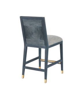 Santos Vintage Navy Counter Stool, Barrett Dusk by Currey and Company - view 7