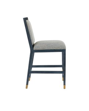 Santos Vintage Navy Counter Stool, Barrett Dusk by Currey and Company - view 8