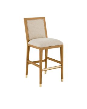 Santos Sea Sand Bar Stool, Liller Malt by Currey and Company