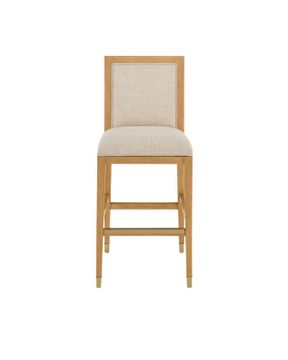 Santos Sea Sand Bar Stool, Liller Malt by Currey and Company - view 6