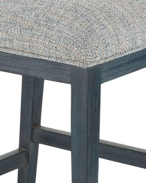 Santos Vintage Navy Bar Stool, Barrett Dusk by Currey and Company - view 5