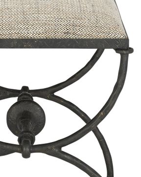 Agora Bronze Ottoman, Calcutta Peppercorn by Currey and Company - view 2