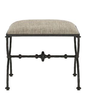 Agora Bronze Ottoman, Calcutta Peppercorn by Currey and Company - view 3