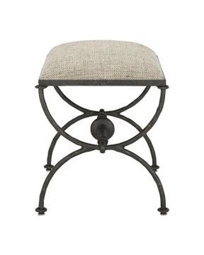 Agora Bronze Ottoman, Calcutta Peppercorn by Currey and Company - view 4