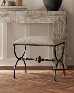 Agora Bronze Ottoman, Calcutta Peppercorn by Currey and Company - view 7