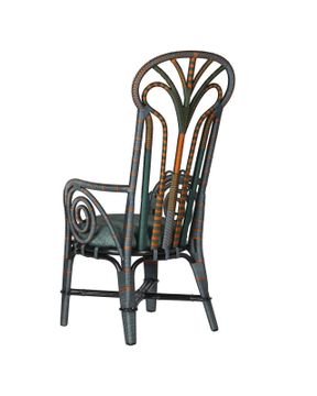 Benin Throne Green Armchair, Trevino Julep by Currey and Company - view 3