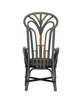 Benin Throne Green Armchair, Trevino Julep by Currey and Company - view 5
