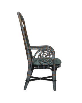 Benin Throne Green Armchair, Trevino Julep by Currey and Company - view 6