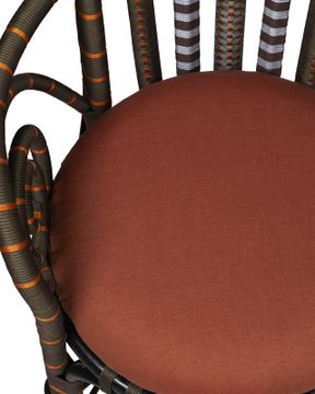 Benin Throne Brown Armchair, Linho Adobe by Currey and Company - view 2