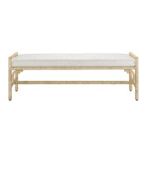 Olisa Natural Bench, Rowann Pearl by Currey and Company - view 3