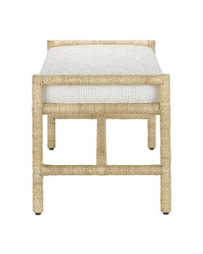 Olisa Natural Bench, Rowann Pearl by Currey and Company - view 4