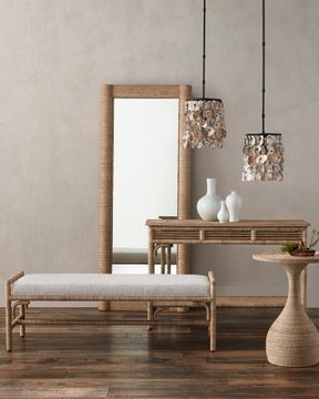 Olisa Natural Bench, Rowann Pearl by Currey and Company - view 6