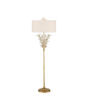 Forget-Me-Not Gold Floor Lamp by Currey and Company