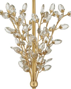 Forget-Me-Not Gold Floor Lamp by Currey and Company - view 2