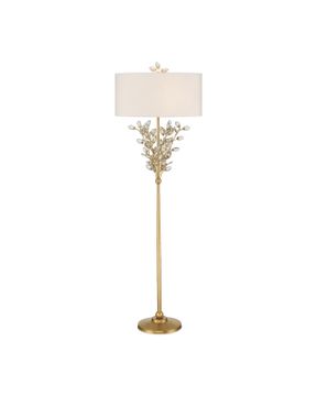 Forget-Me-Not Gold Floor Lamp by Currey and Company - view 5