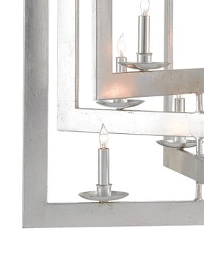 Middleton Large Silver Chandelier by Currey and Company - view 2