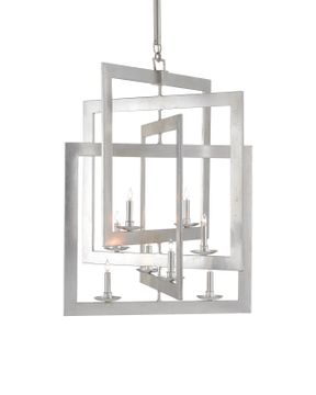 Middleton Large Silver Chandelier by Currey and Company - view 3