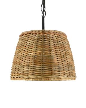 Basket Natural Oval Chandelier by Currey and Company - view 5
