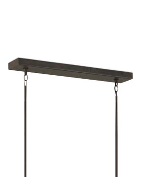 Middleton Rectangular Bronze Chandelier by Currey and Company - view 8