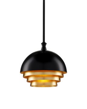 Salviati Medium Black & Gold Pendant by Currey and Company - view 3